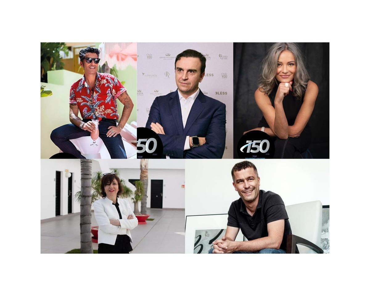 Collage creado con las fotos de los cinco protagonistas del turismo de Ibiza.