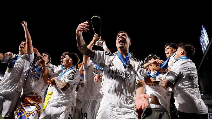 Julián López de Lerma y Alexis Ciria, campeones de la UEFA Youth League con el Madrid
