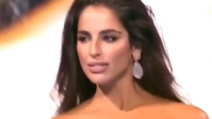 La oriolana Maria José Mínguez, durante un momento de la gala de elección de la representante en Miss Universo.