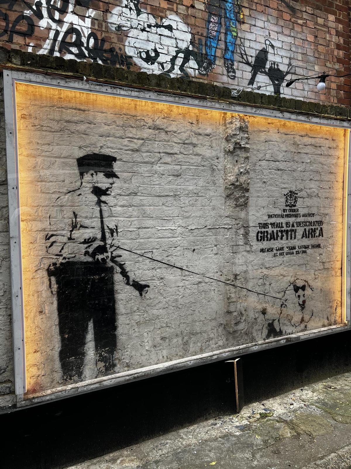 Cuadro de Bansky en Shoreditch, el barrio más artístico de Londres.