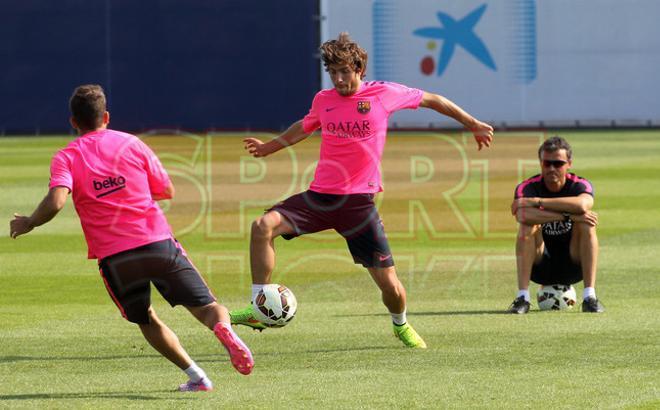 El entrenamiento del Barça, en imágenes