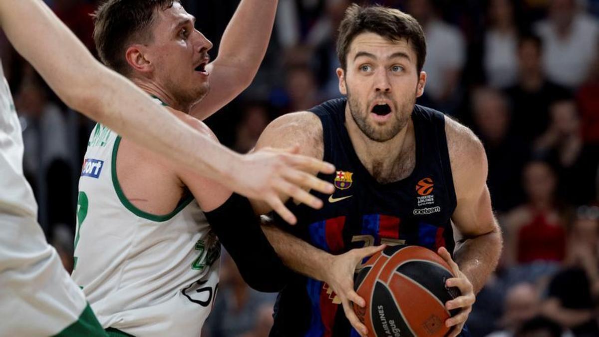 Tobey, en una acción del segundo partido ante Partizan.