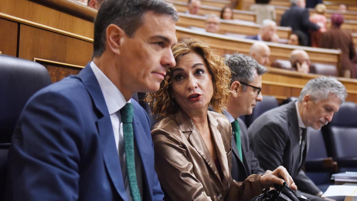 Pedro Sánchez, durante la sesión de control al Gobierno en el Congreso de los Diputados.