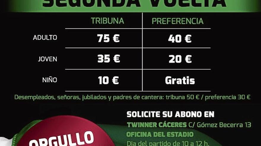 El Cacereño lanza su campaña de abonados para la segunda vuelta