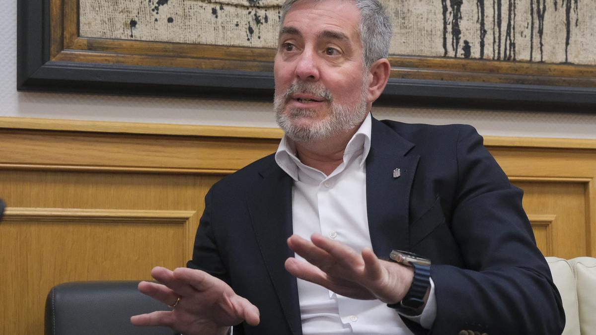 Fernando Clavijo, durante la entrevista en Presidencia del Gobierno.