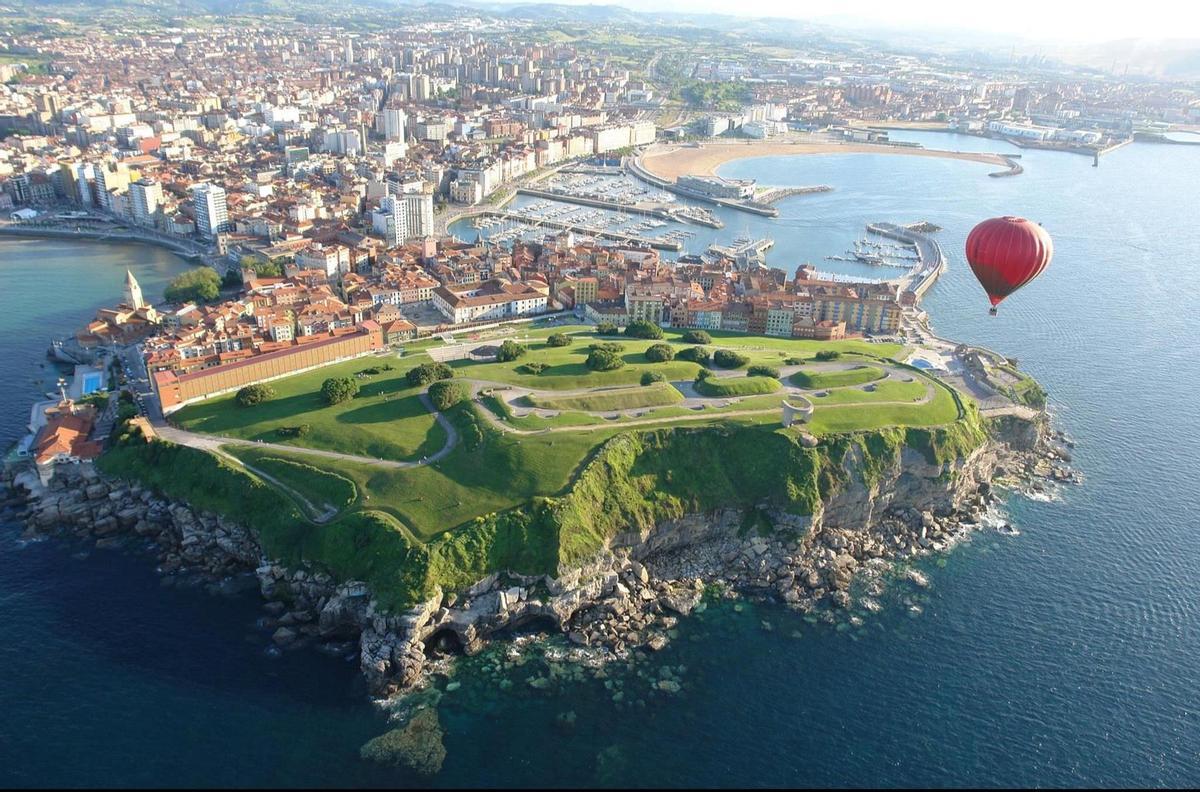 Vista aérea de Gijón
