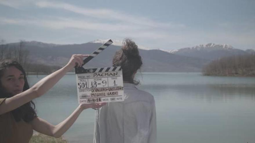 Escena rodada en abril del pasado año en el lago Plastiras de Grecia para la película Pakman, codirigida por David Valero y Vasileos Papatheocharis.