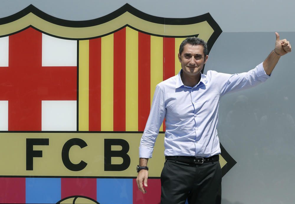 Valverde arriba a Barcelona