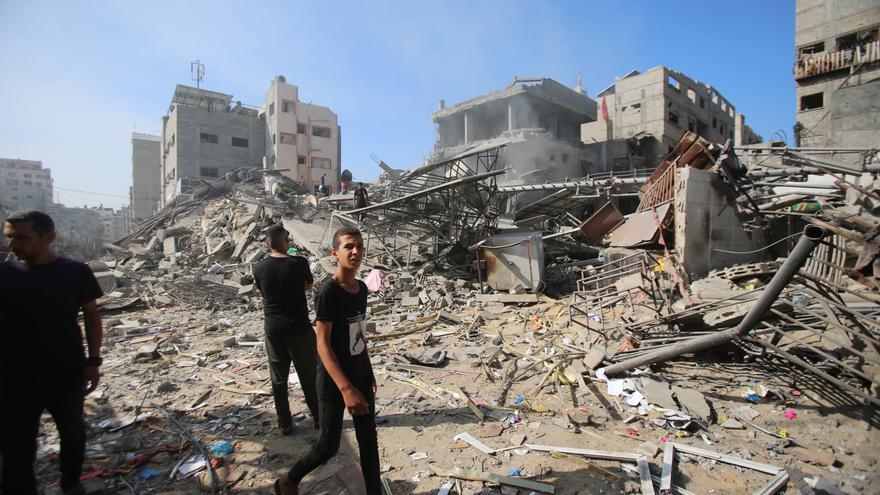 Imagen de un ataque israelí en Al Shati (Gaza)