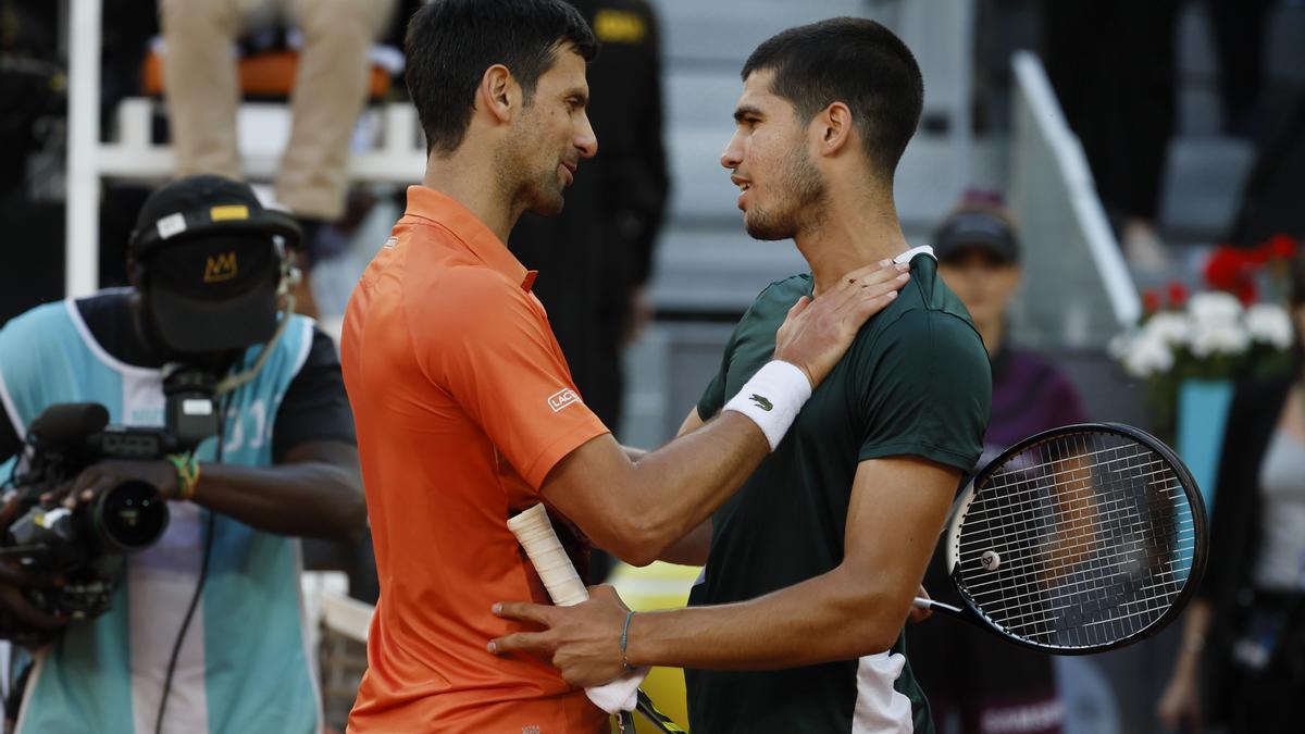 TENIS MADRID OPEN: Récord mundial de Carlos Alcaraz tras ganar Djokovic
