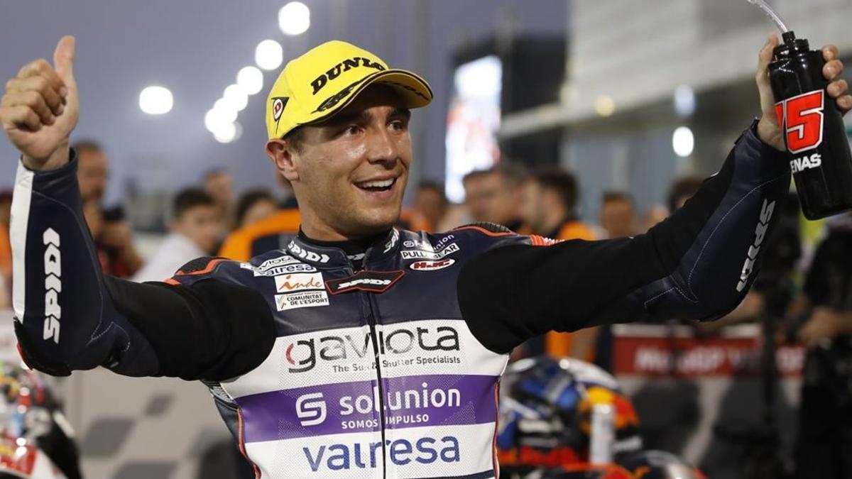 Albert Arenas (KTM), ganador de la primera carrera del año, Moto3, en Qatar.