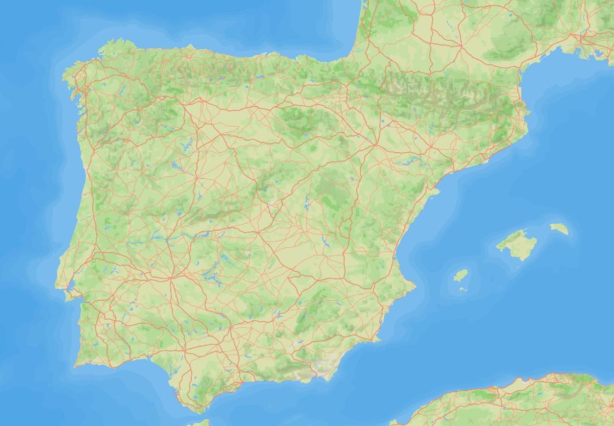 Imagen del las carreteras del Imperio romano que había en la actual Península Ibérica extraída de la web itiner-e