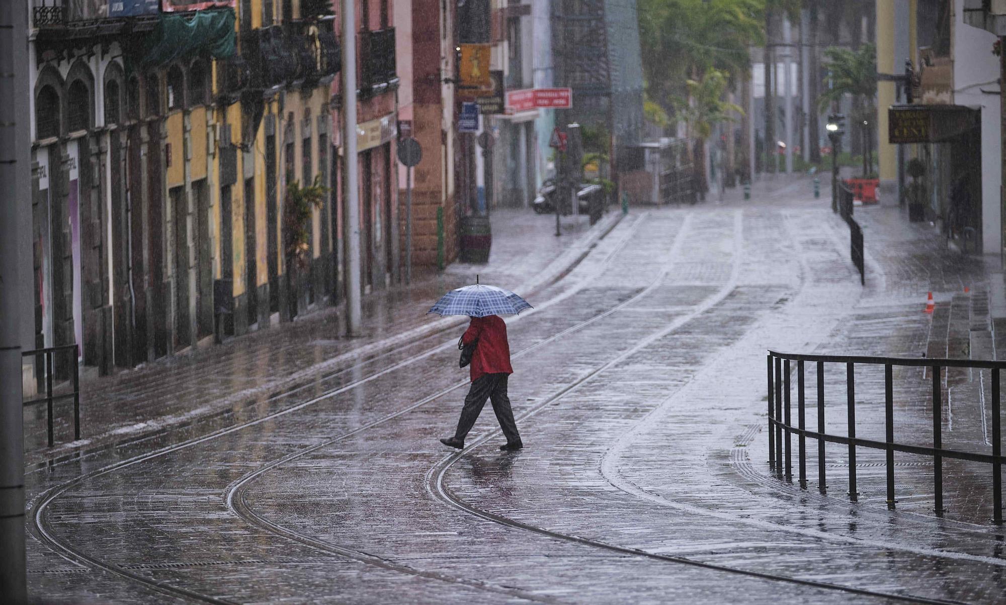 Temporal de lluvias en Tenerife