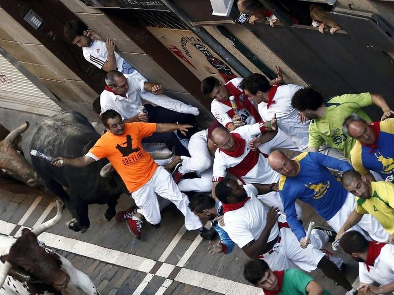 Penúltimo encierro de las fiestas de San Fermín