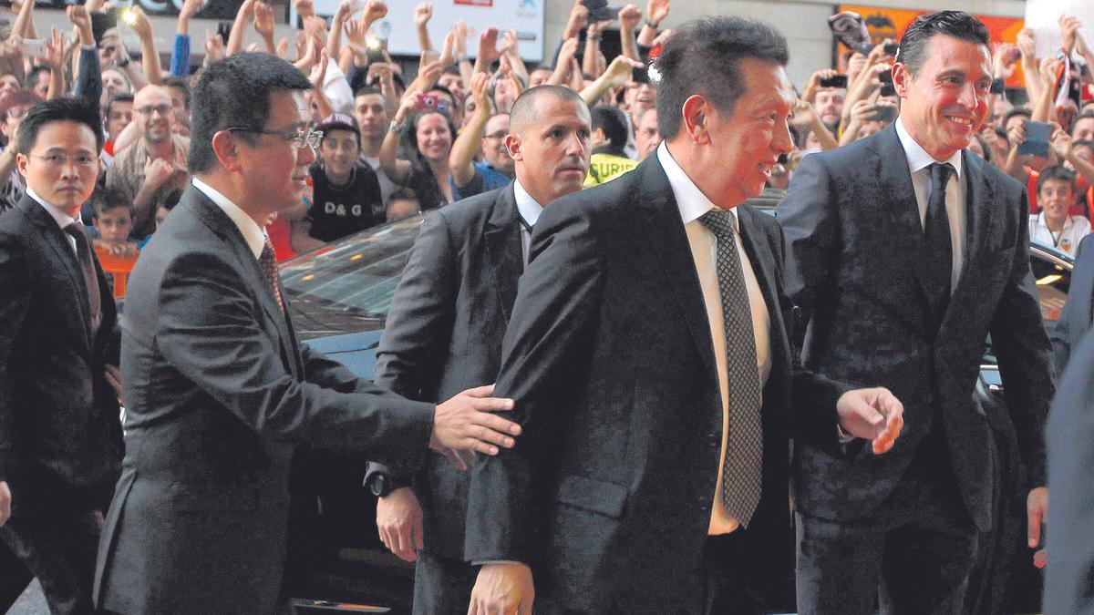 Peter Lim, a su llegada a Mestalla.