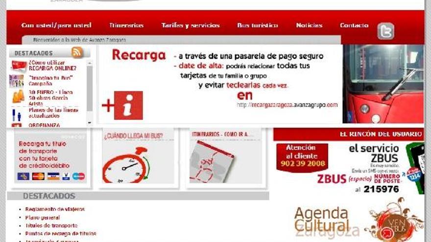 Avanza Zaragoza estrena un nuevo servicio de recargas online