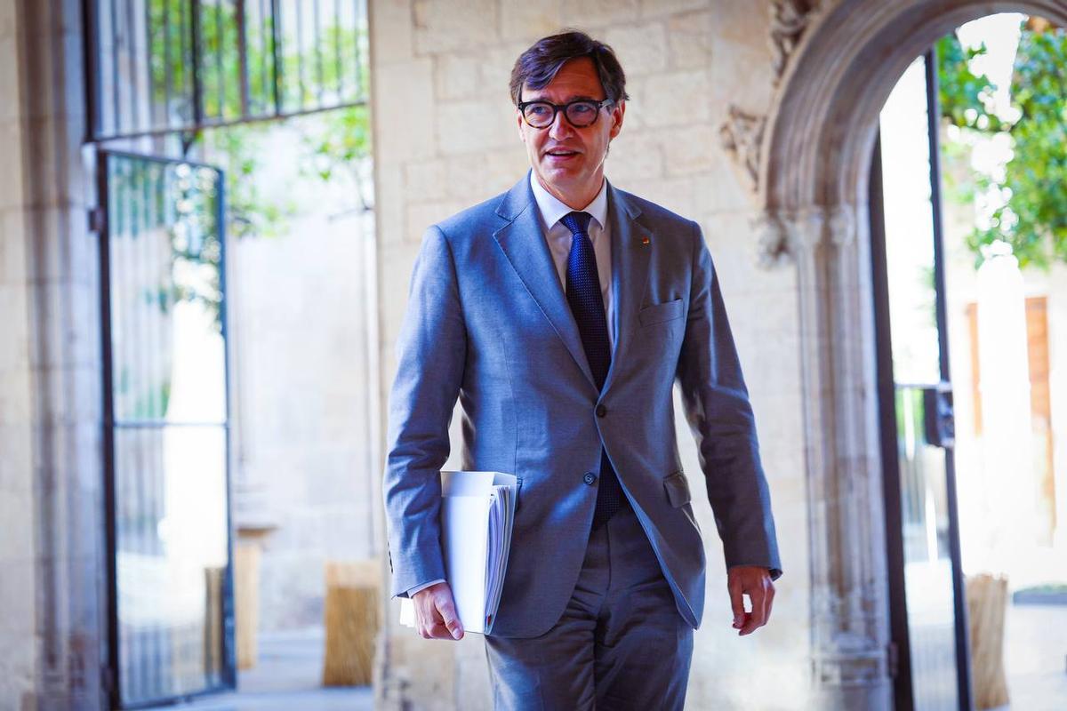El president de la Generalitat, Salvador Illa, este martes antes de la reunión del Consell Executiu El president de la Generalitat, Salvador Illa, este martes antes de la reunión del Consell Executiu