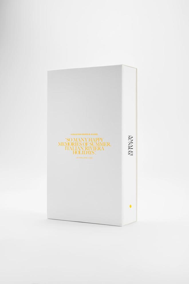 Packaging del agua de perfume 'Amalfi Sunray' de la colección cápsula de Jo Malone para Zara