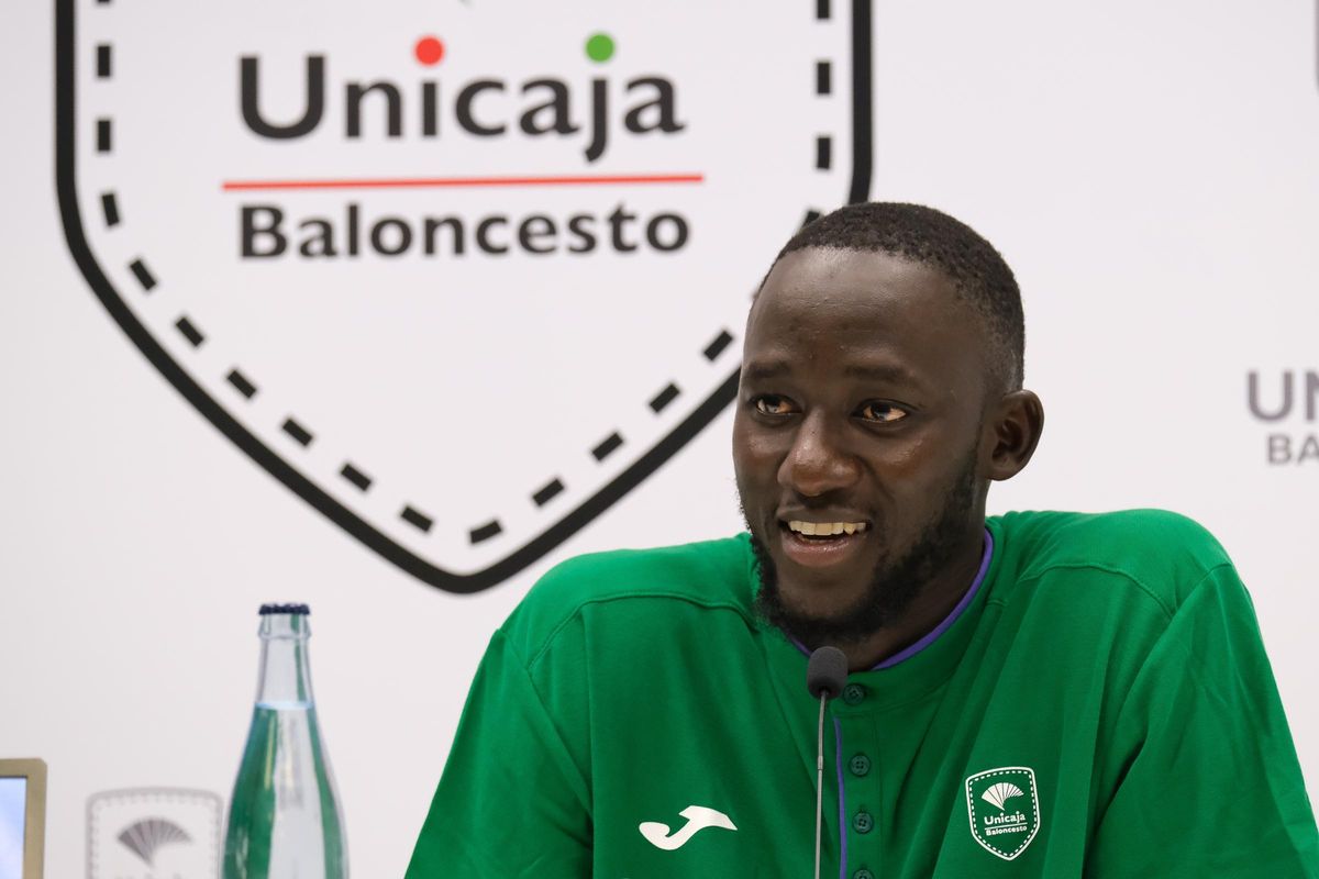 Ilimane Diop, durante su presentación en el Carpena.