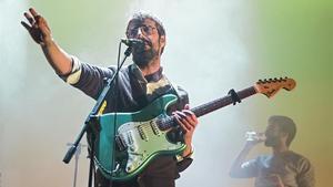 Guillem Gisbert, en una actuación de Manel, en el Poble Espanyol, el pasado noviembre.