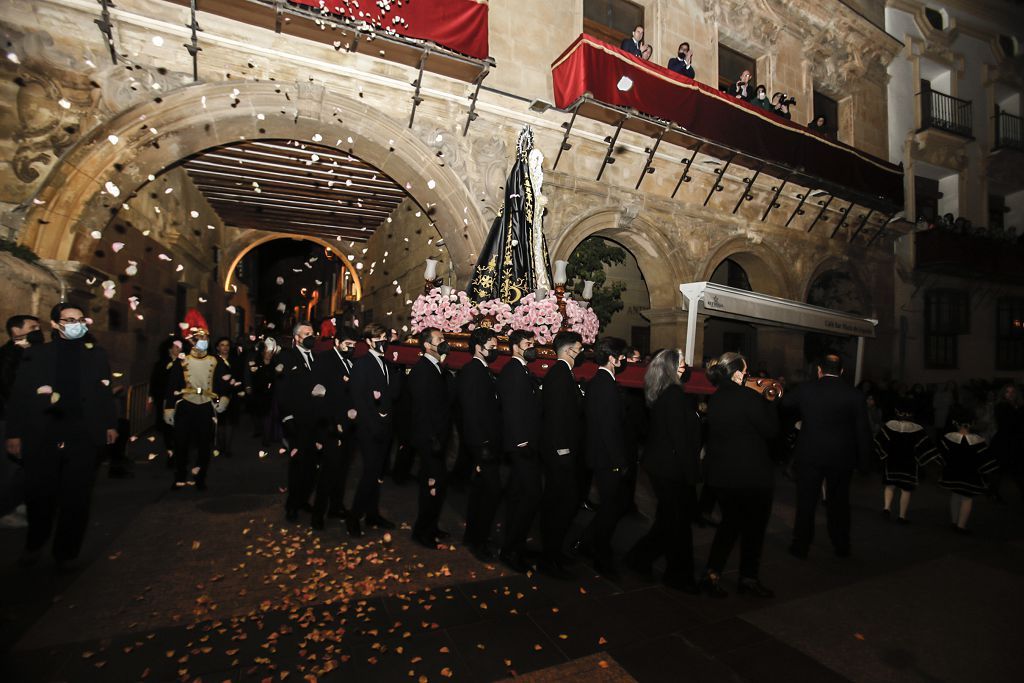 Semana Santa de Lorca 2022: Virgen de la Soledad del Paso Negro, iglesia y procesión