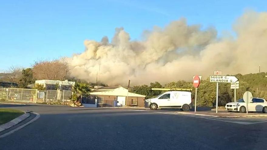 Incendio en Calafell (Tarragona)