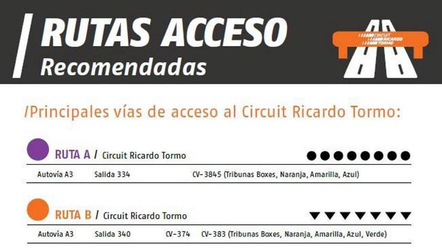 Cómo llegar al Circuit de Cheste este fin de semana