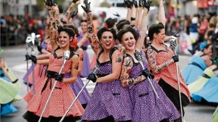 Imatge de la rua del Carnaval de Palamós d&#039;aquest mes de febrer passat.