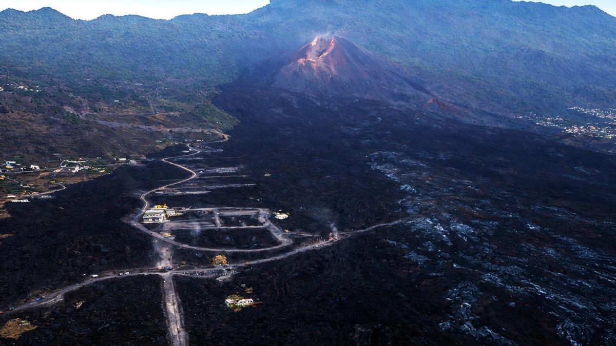 El volcán Tajogaite en La Palma.