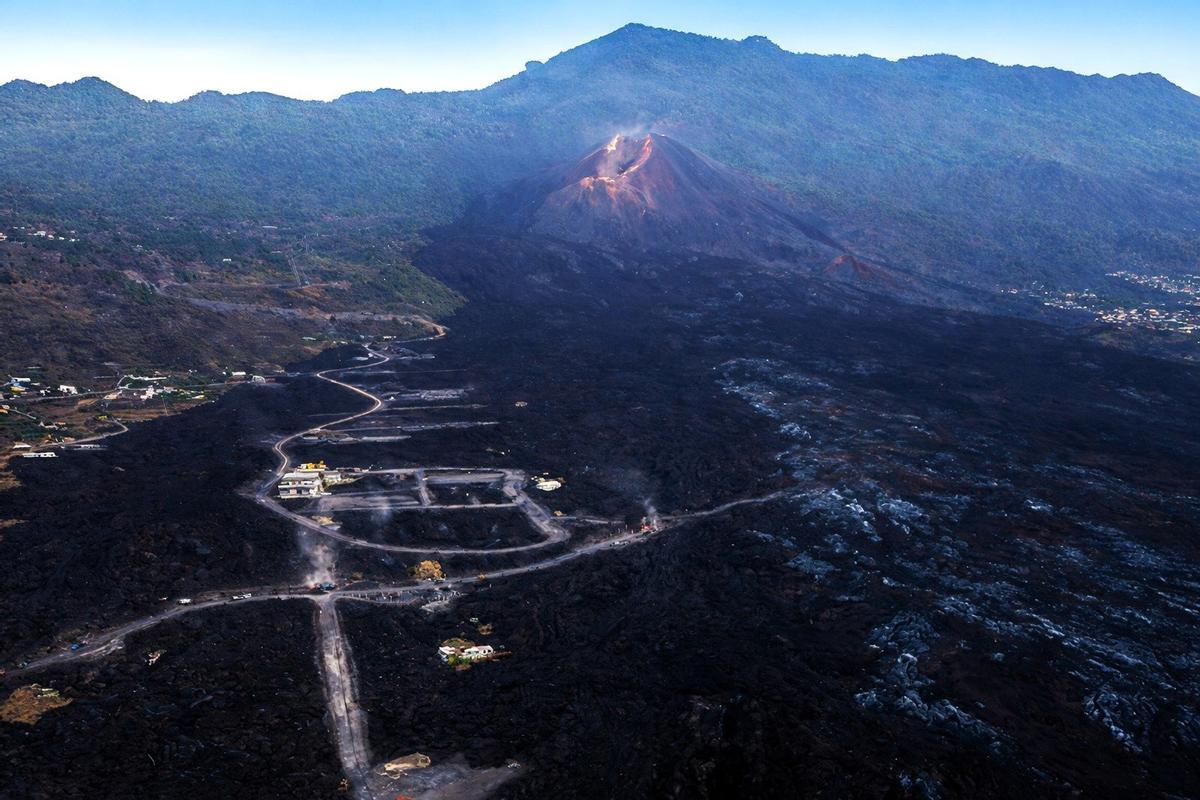 El volcán Tajogaite en La Palma.