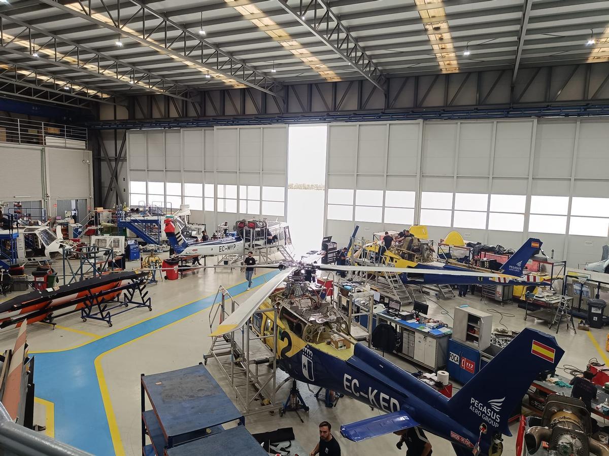 Centro de Mantenimiento de la sede de Pegasus Aero Group en Palma del Río.
