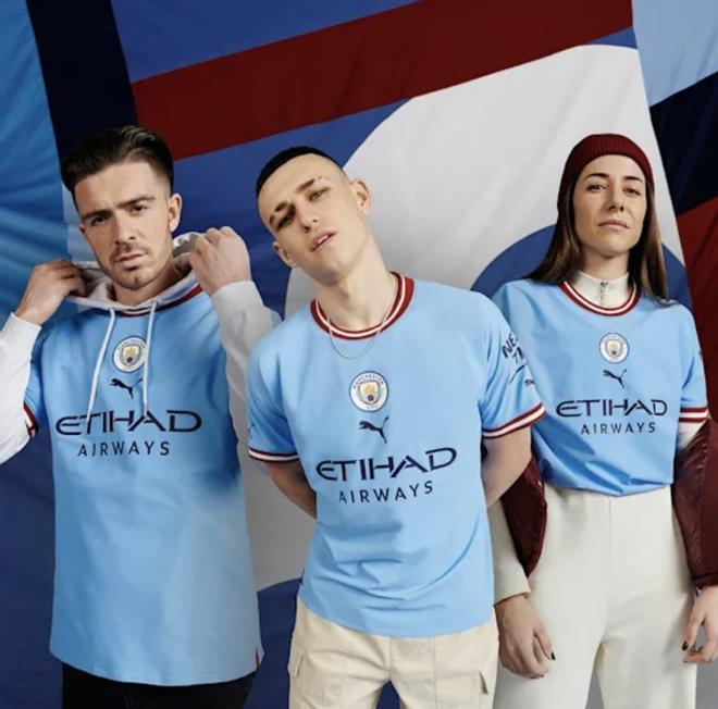 La camiseta del Manchester City para la temporada 2022/23