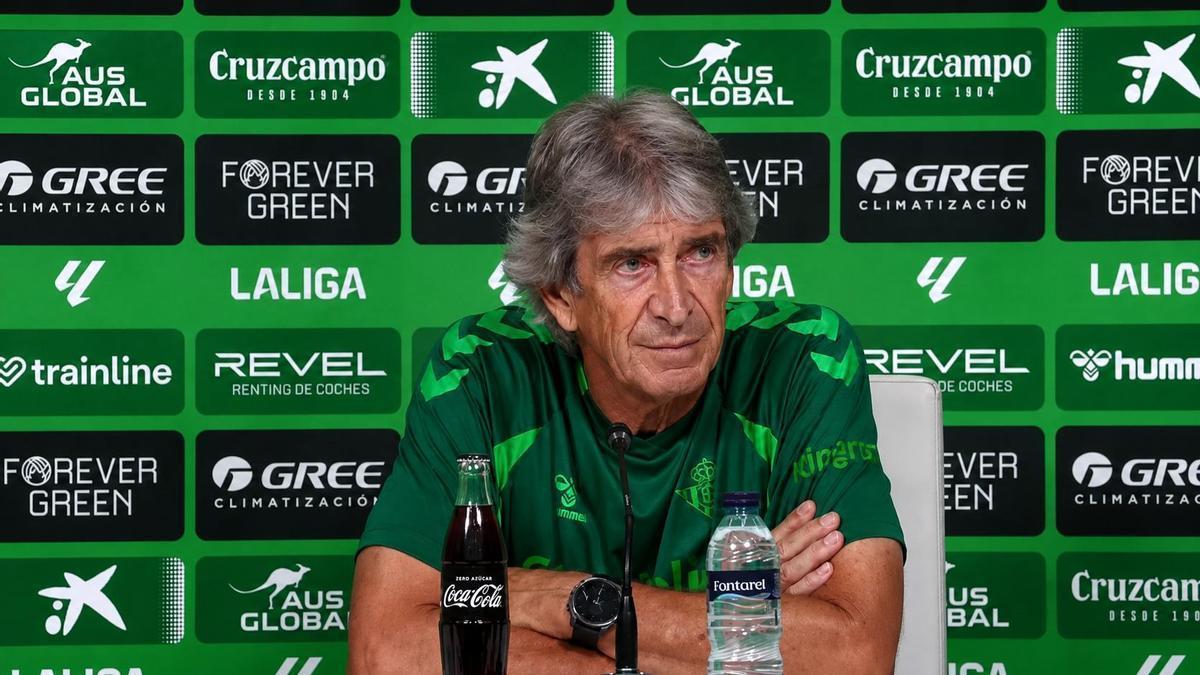 Manuel Pellegrini, en la rueda de prensa previa al Valencia-Betis