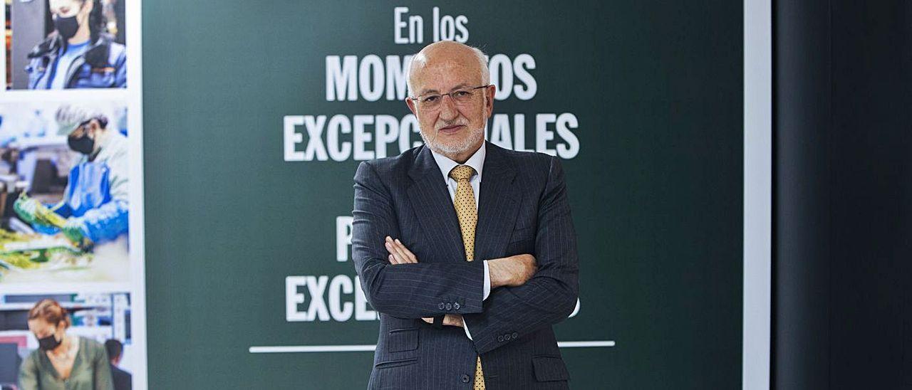 Juan Roig, el presidente de Mercadona, en la última presentación de resultados de la empresa.
