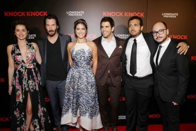 Ana de Armas y Keanu Reeves en el estreno de 'Knock Knock'