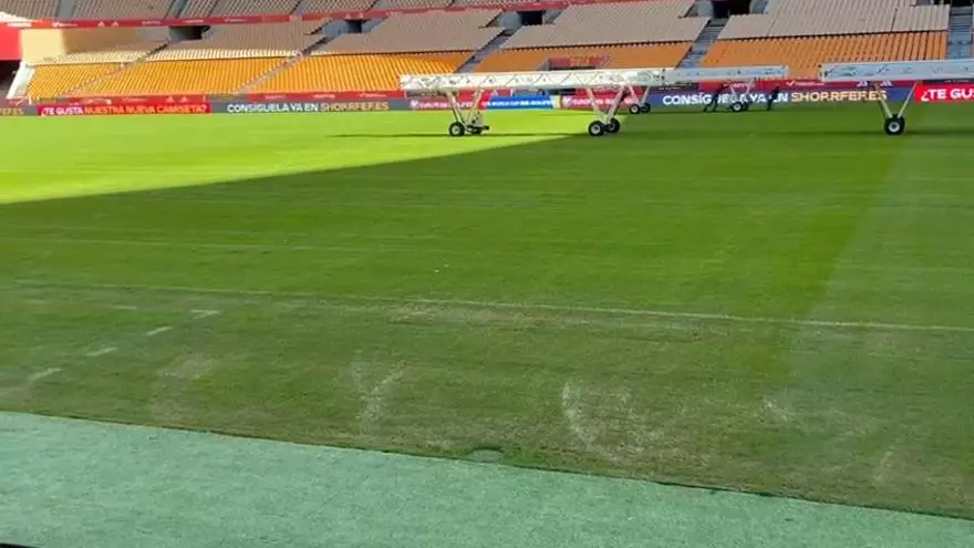 El preocupante estado del cesped de La Cartuja