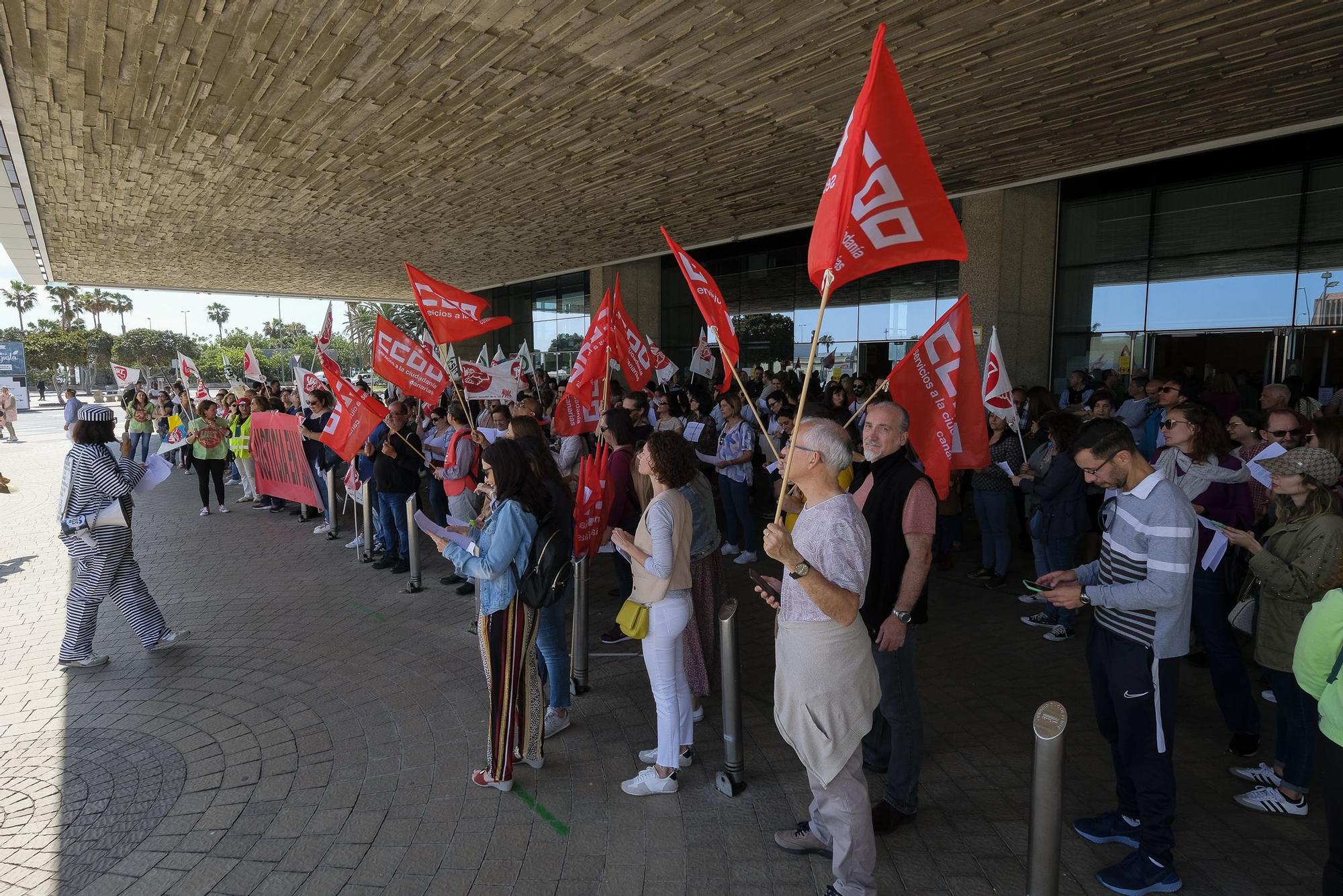 Huelga de funcionarios en la Ciudad de la Justicia de Las Palmas de Gran Canaria