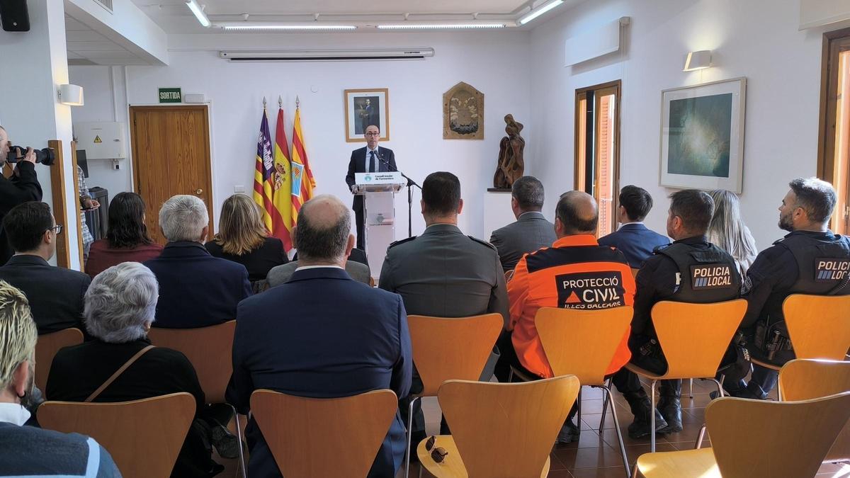 Óscar Portas durante el discurso institucional con motivo del Día de la Constitución