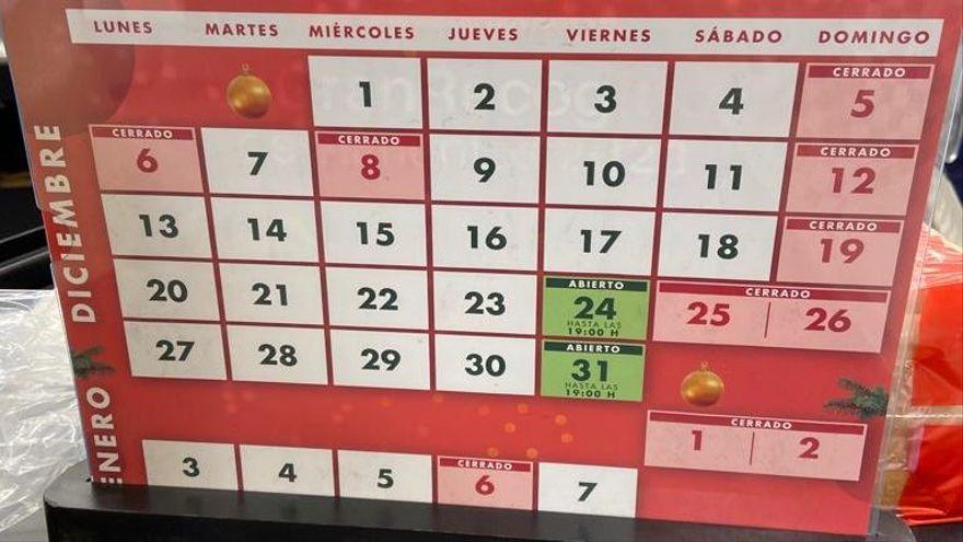 Horario Mercadona en Nochevieja