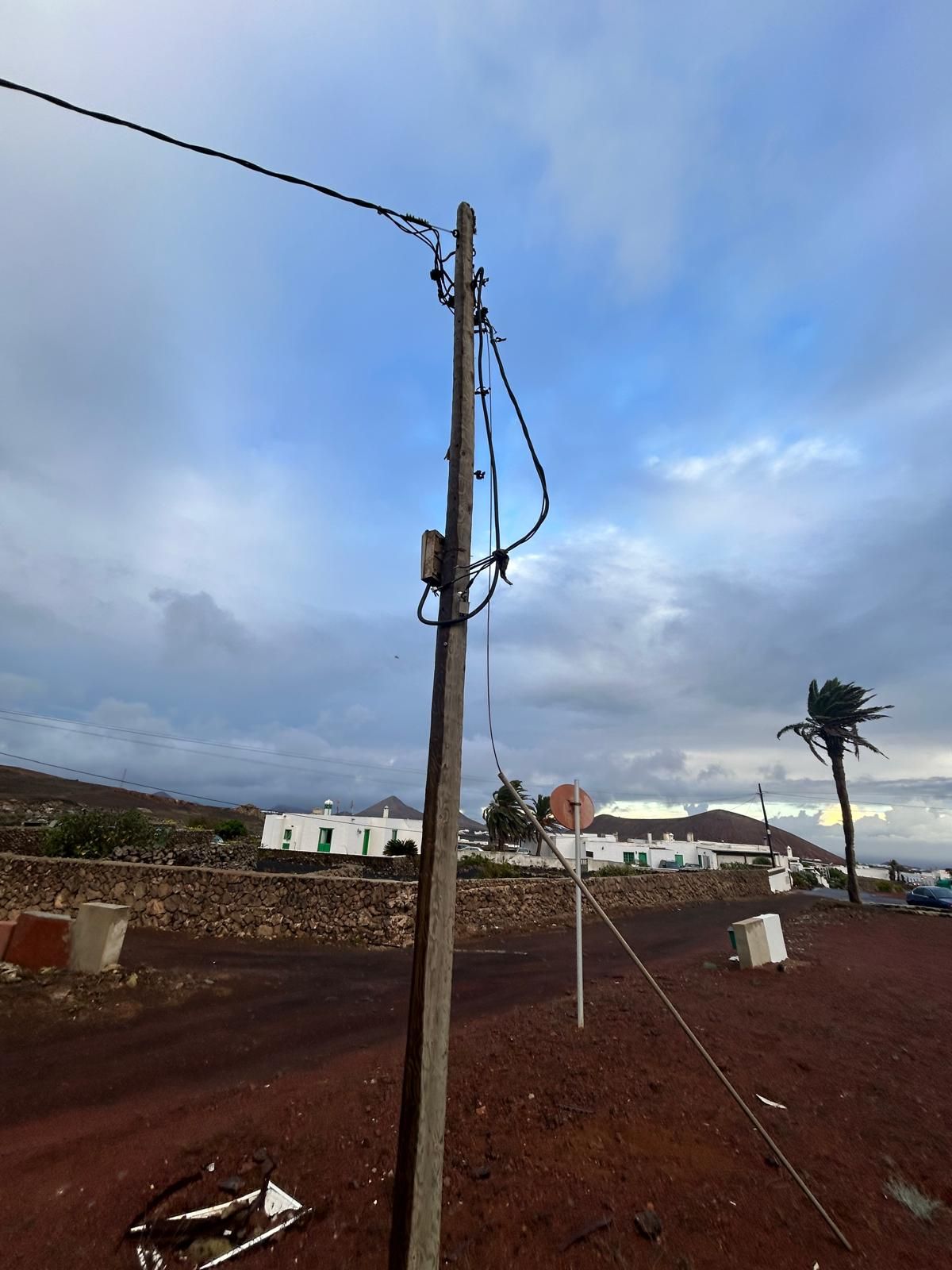 Los efectos de la borrasca Claudia en Lanzarote