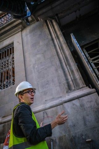 Visita a las obras del Palacio de Carta, en Santa Cruz de Tenerife