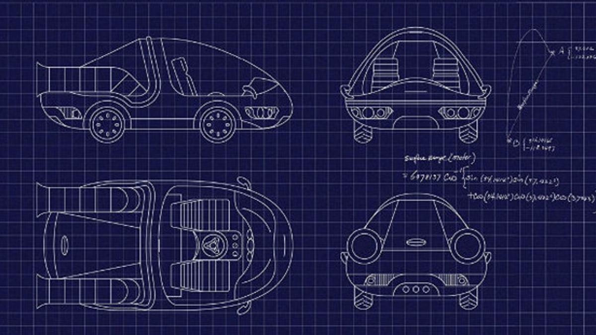 Planos del DeLorean en el que 'trabaja' Google.