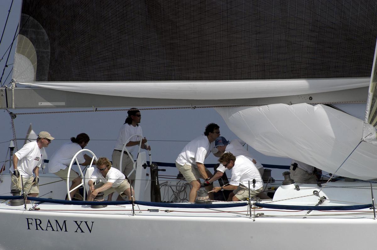 Una imagen del barco del rey noruego, el 'Fram XV', en Castelló en 2003.