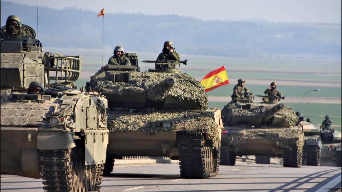 Carros de la Brigada Guzmán el Bueno, participando en Polonia en las maniobras Steadfast Defender 24
