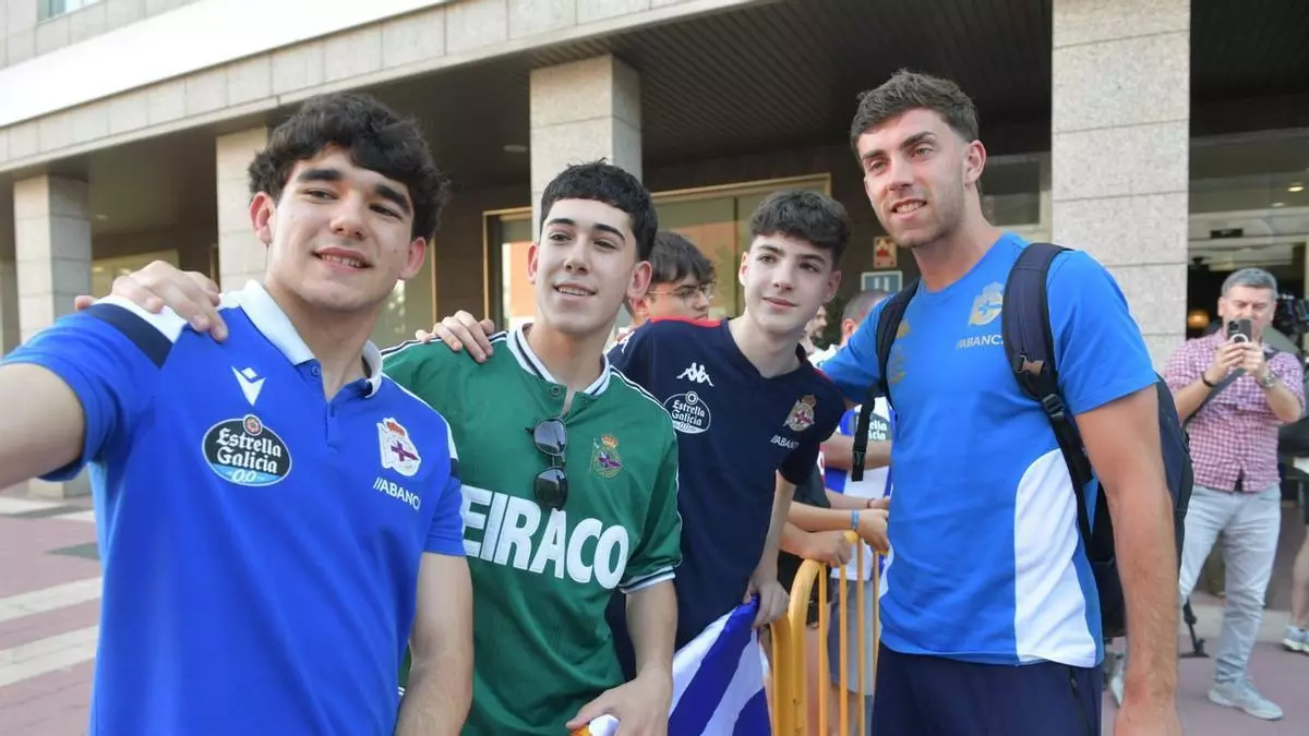 El Dépor llega a su hotel de concentración en Valladolid