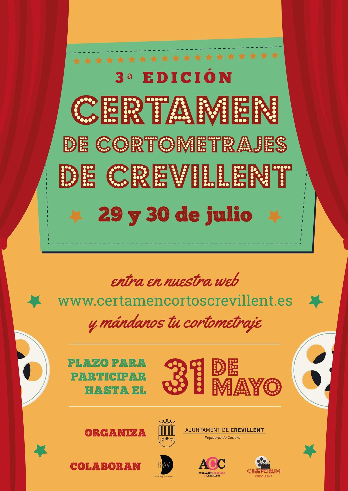 Cartel de la III Edición del Festival de Cortometrajes de Crevillent
