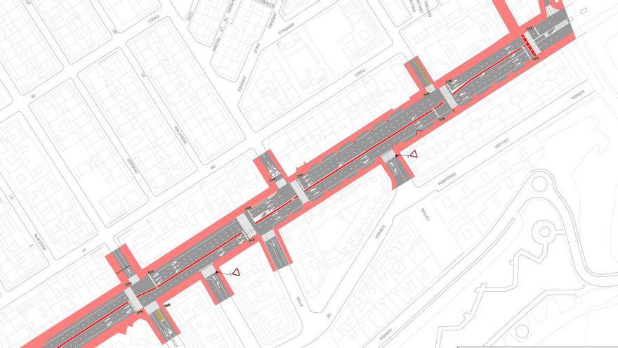 La avenida Beniardà de Benidorm tendrá un carril bici por el centro de la calzada