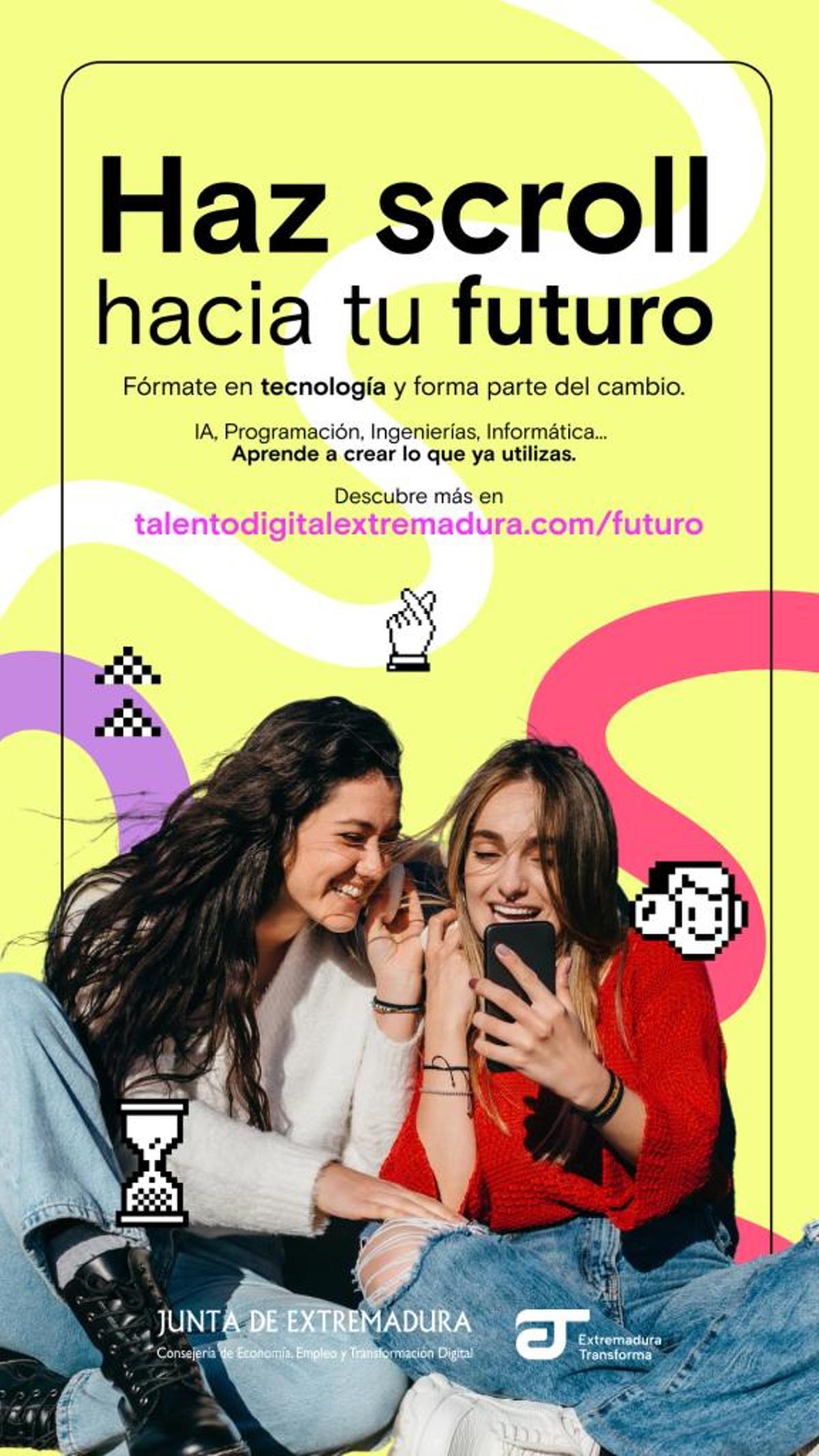 Haz scroll hacia tu futuro.