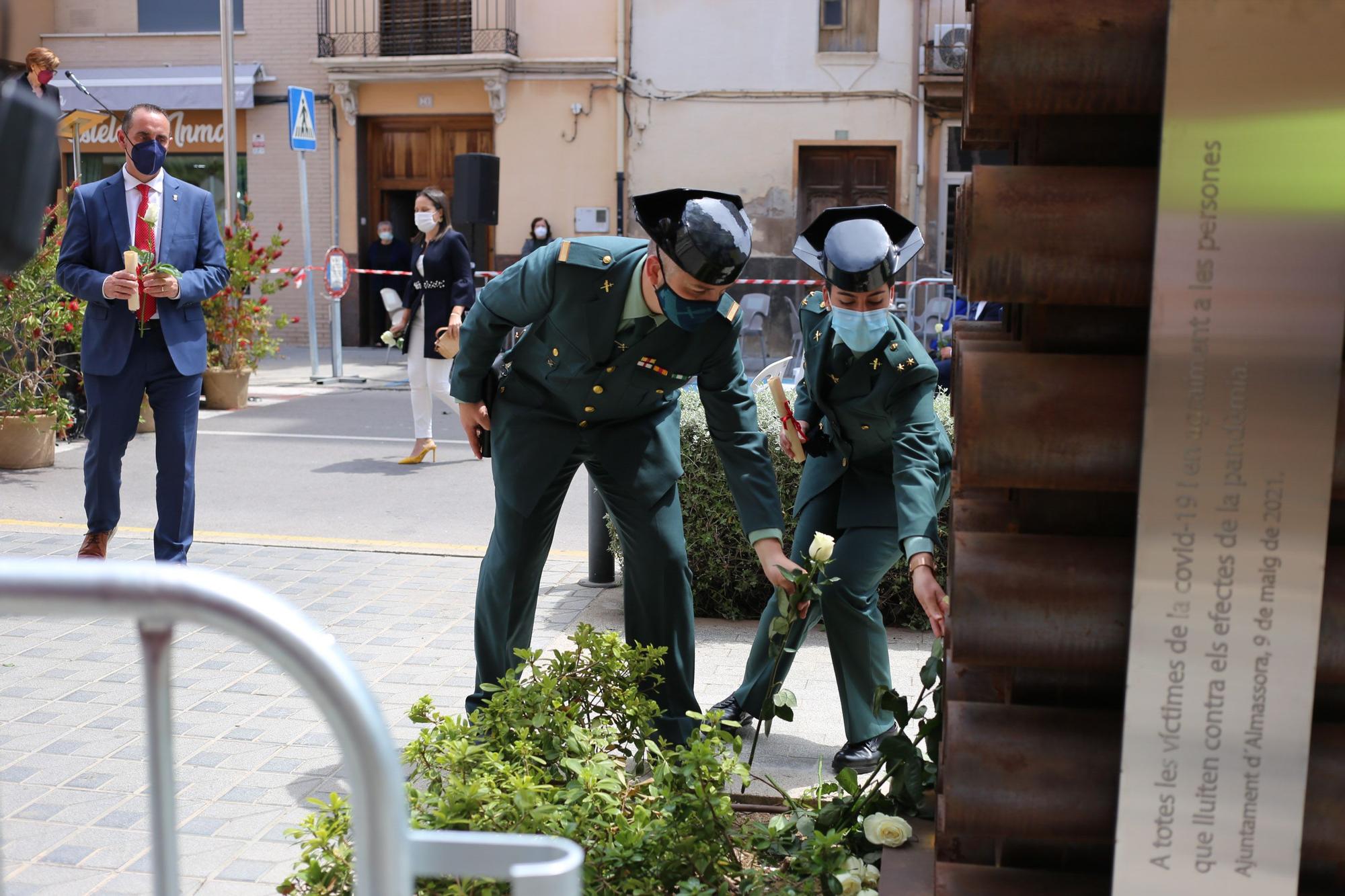 Homenaje en Almassora a las víctimas del covid y los trabajadores esenciales durante la pandemia