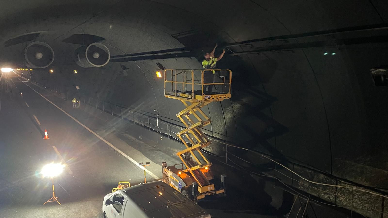 El túnel de Pilar de la Horadada tras el accidente